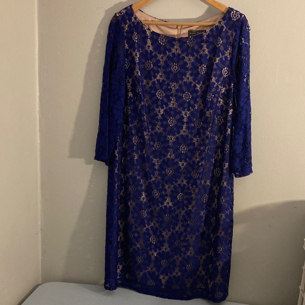 Jessica Howard Royal Blue Lace Dress